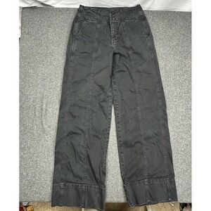 Pilcro Anthropologie Wide Leg Pants Black Tall 28T Utility